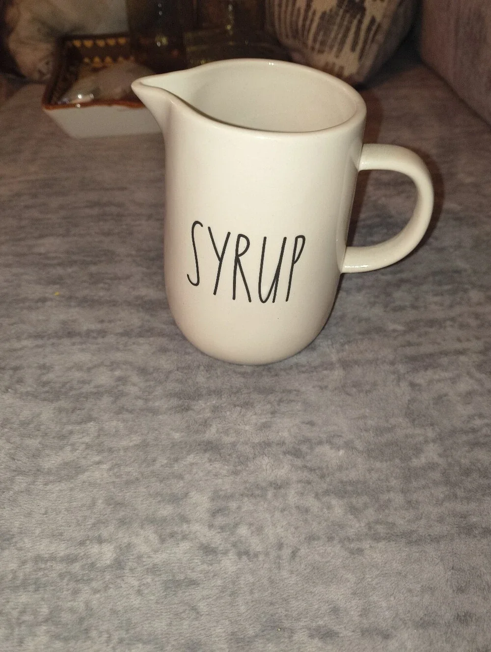 Rae Dunn White Syrup Pitcher Jug - Unbranded